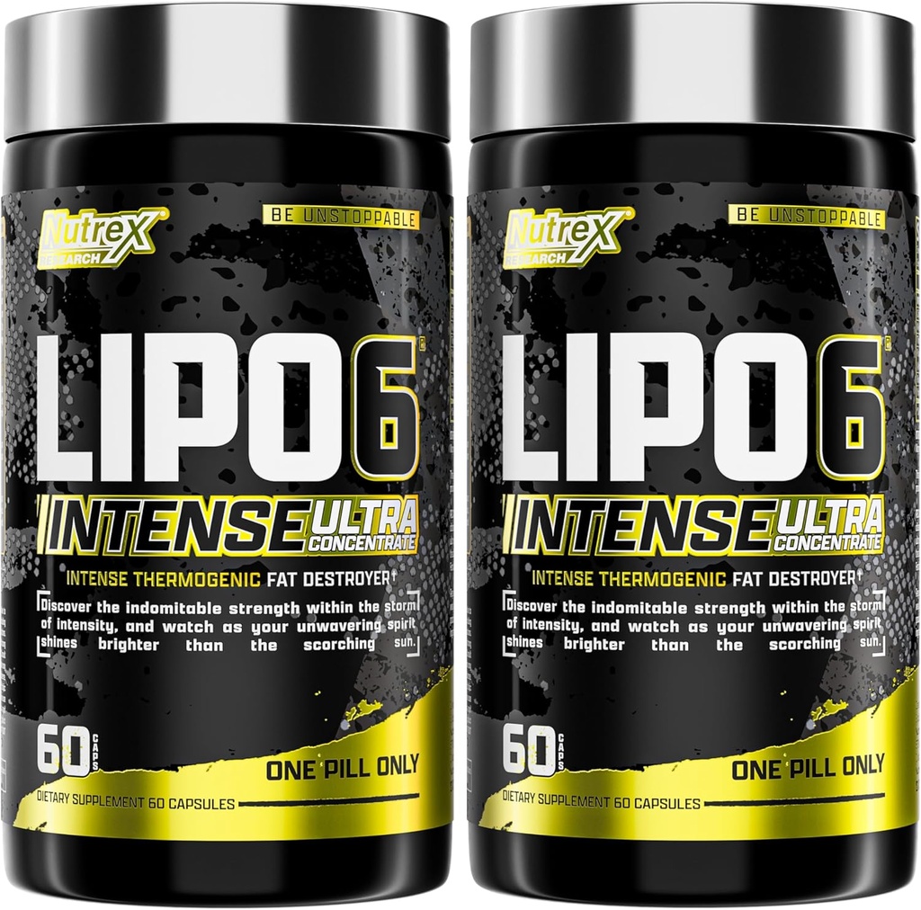 Nutrex Research Lipo6 Black Intense Ultra Concentrate Thermogénique Belly Fat Burner pour les hommes et les femmes