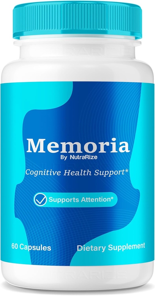 NutraRize Capsules Memoria, Supplément tout naturel pour soutenir la santé et le bien-être, Formule officielle pour stimuler la mémoire et le focus, Capsulas Reviews (60 Capsules)