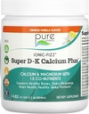 Ionic Fizz Super D-K Calcium Plus par Essence pure - avec supplément de magnésium, vitamine D3, vitamine K2 - Vanille orange - 14,82oz