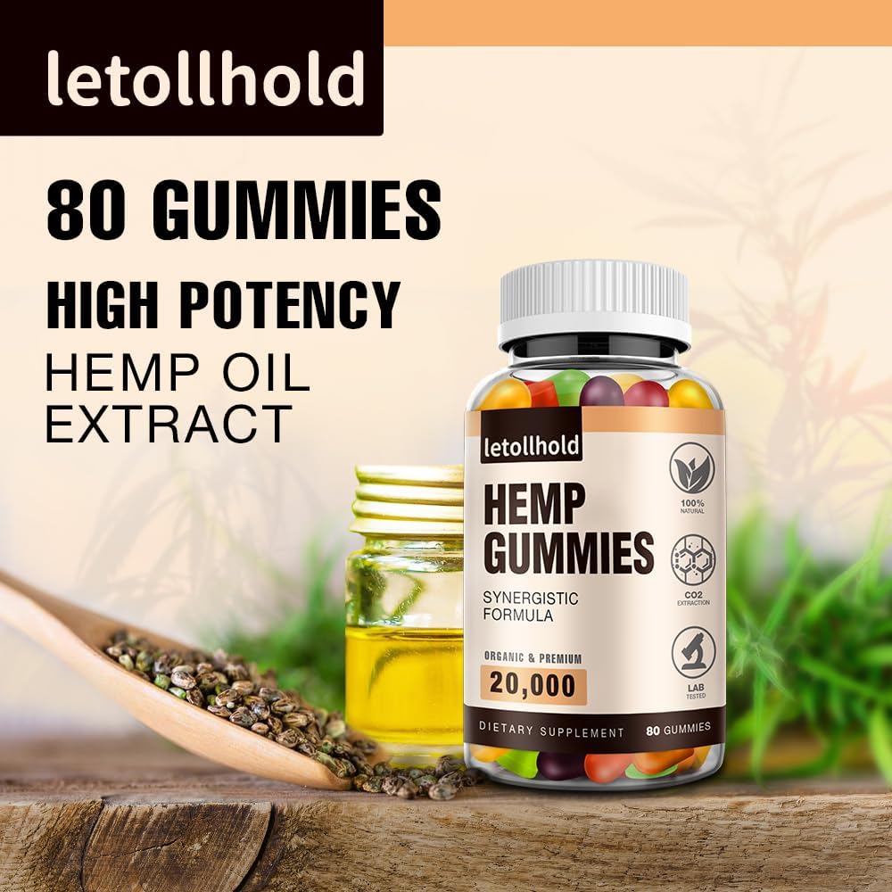 Hemp Gummies Edibles Gummy Advanced Extra Strength Made with Hemp Oil Low Sugar Supplements