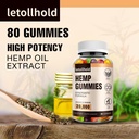 Gommies de chanvre comestibles Gummy avancé extra force faite avec huile de chanvre faible sucre suppléments