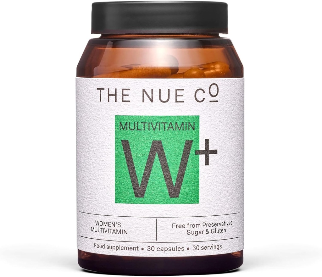 Le supplément MULTIVITAMIN pour femmes de Nue Co. soutient l'énergie, l'immunité, le focus, végétalien, sans gluten, 30 capsules