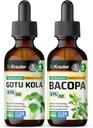 BIO KRAUTER Gotu Kola Teinture 2 Fl. Oz. & Bacopa Teinture 2 Fl. Oz.