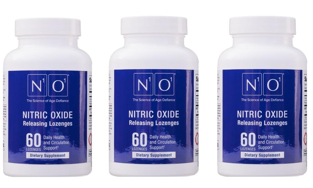 N1O1 Oxyde nitrique Lozanges pour le soutien de la santé cardiaque - Supplément alimentaire pour le flux sanguin, l'oxygène et la pression artérielle - 180 Compte
