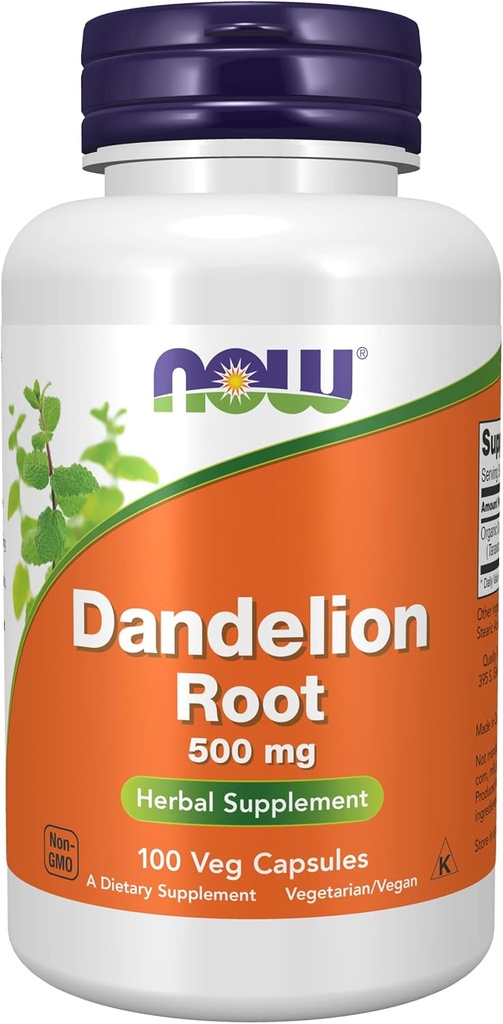 Nourriture Dandelion Root 500 mg Caps, 2 pk