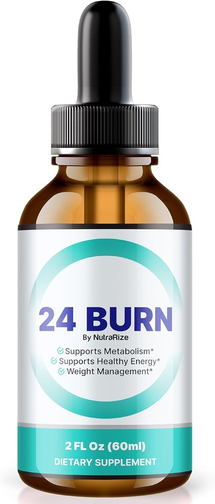24 Burn Perte de poids gouttes, formule liquide tout naturel, mélange nutritionnel Premium pour soutenir une énergie de style de vie actif, et de fitness, 24Burn Gotas avis officiels (30 portions)
