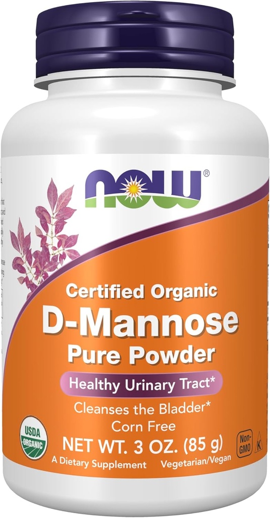 MAINTENANT Suppléments, Poudre D-Mannose pour le soutien immunitaire, Projet non-OGM Vérifié, santé de l'urine Tract*, 3-Ounce