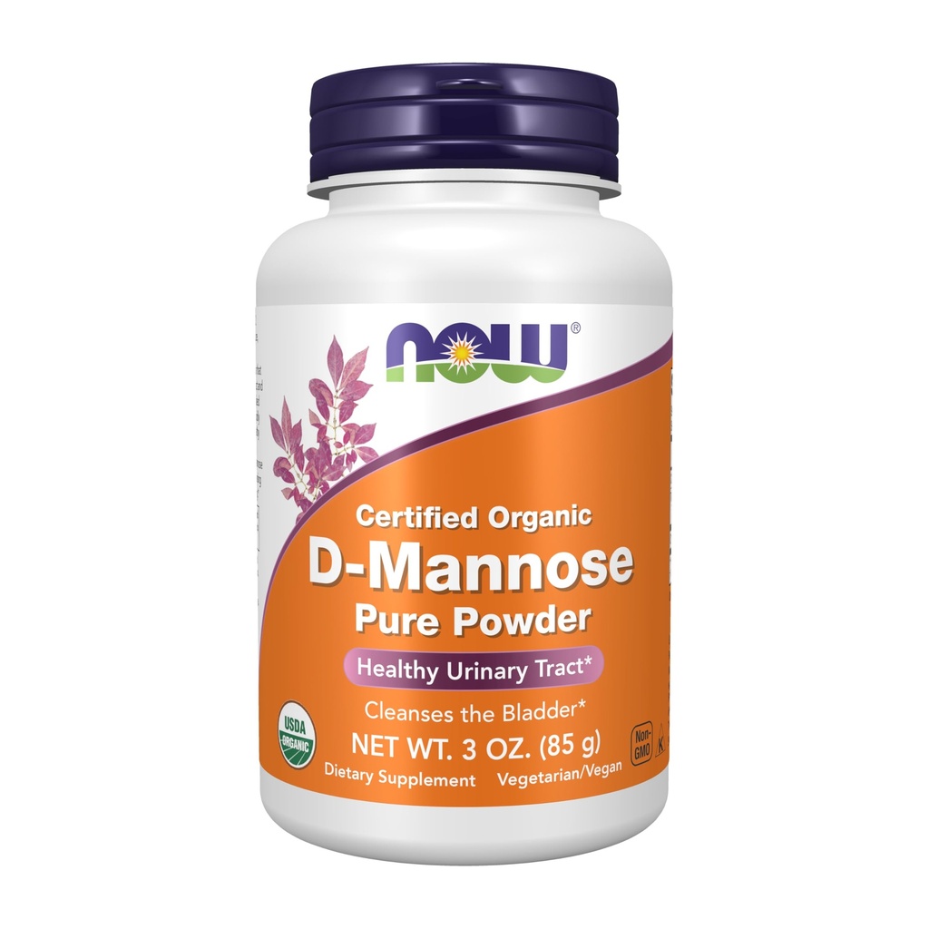 MAINTENANT Suppléments, Poudre D-Mannose pour le soutien immunitaire, Projet non-OGM Vérifié, santé de l'urine Tract*, 3-Ounce