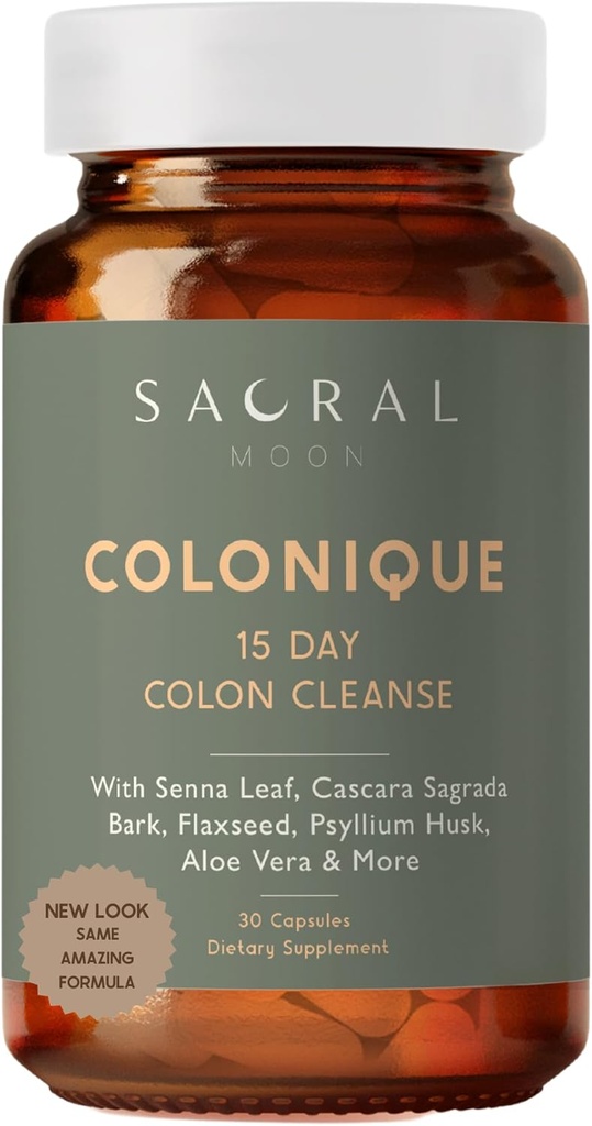 Nettoyage des colonies de 15 jours - Soutien digestif pour le nettoyage, feuille de Senna, Cascara Sagrada, Psyllium Husk, Lin, Aloe Vera, Probiotiques et plus encore.