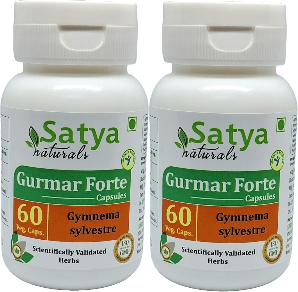 Gurmar Forte Capsules 500 mg. 60 Gél. Capsules d'extrait Gudmar (Gymnema Sylvestre) Capsules d'extrait pour hommes et femmes.