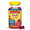 Nature faite Multi pour lui, hommes Multivitamines Gummies, Soutien au métabolisme de l'énergie, Multivitamine pour les hommes, 150 vitamines et minéraux gommy, 75 jours d'approvisionnement