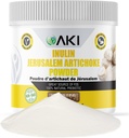 AKI Inulin Jérusalem poudre d'artichaut (6oz/170g) Bon en fibre et prébiotique, idéal pour café, smoothies, jus et autres repas - végétalien, sans gluten (paquet de 1)