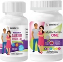 BariatricPal 30 jours Bariatric Vitamine Bundle Multivitamine ONE 1 par jour! Citrate de calcium (600mg) et comprimés enduits D3