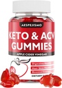 Gummies de vinaigre de cidre de pomme avec B12 pour l'énergie et le bien-être, 1500mg, soutient la kétose, pour les femmes et les hommes, végétalien, sans gluten, 60 Gummies