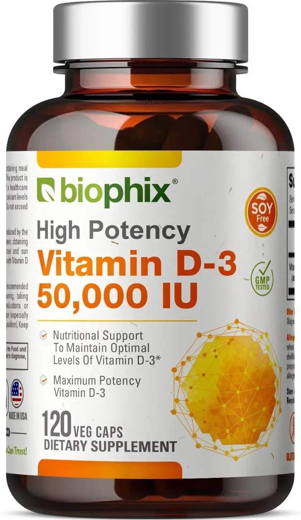 biophix Vitamine D-3 10000 UI High-Potency 120 Softgels - haute-Potency non-OGM sans soja soutient la santé immunitaire des os forts