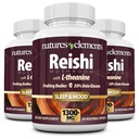 Reishi Extrait de champignons – 10:1 Concentration – 1000mg – 60 comprimés – Pack de 3 – Immune Support – Végétarien sans gluten – Ganoderma Lucidum