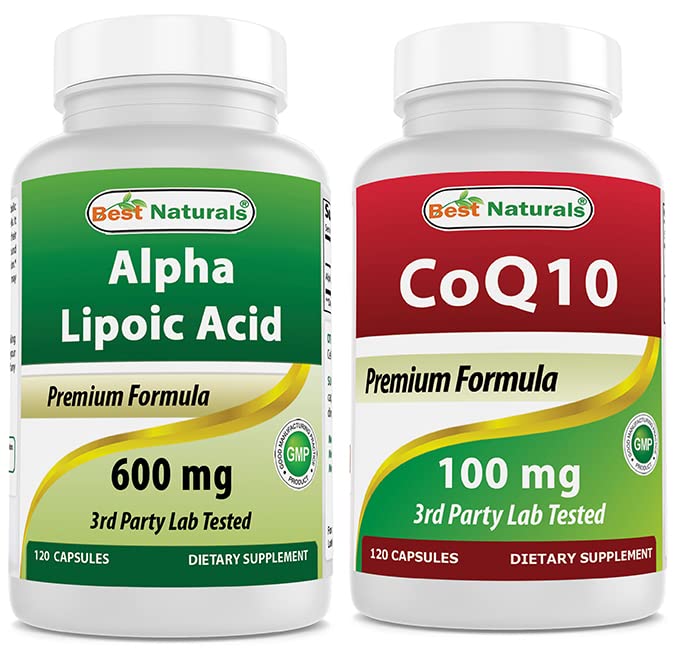 Meilleurs naturels acide alpha lipoïque 600 mg et COQ10 100 mg