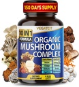 Supplément de champignons 10 en 1 à haute résistance - Lions Mane, Cordyceps, Reishi - Suppléments Cerveau pour la mémoire et le focus ** 5 mois