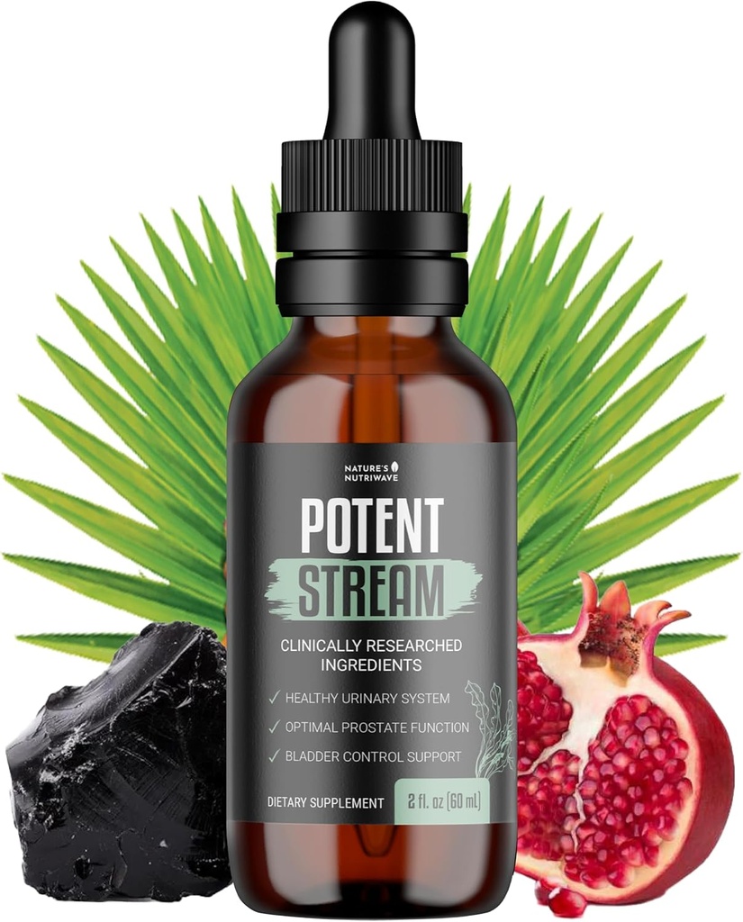 PotentStream gouttes - Formule originale, supplément liquide naturel avec des extraits de plantes