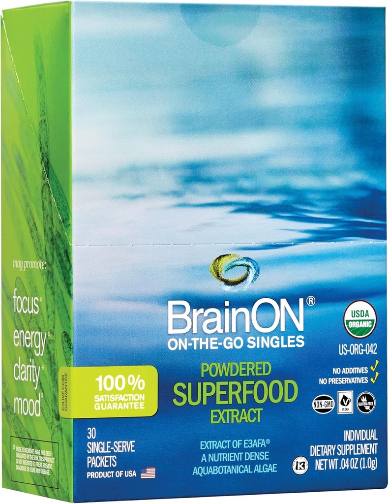 E3Live BrainOn-The-Go-Singles, 30 Compte, 1 Gram