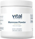 Nutriments vitaux Poudre de mannose 100g de supplément végétal D-mannose pour le traitement urinaire et le soutien des vérins.