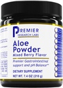 Premier laboratoire de recherche Poudre d'aloe - poudre d'aloe vera, mélange de boisson d'aloe vera pour la peau et la digestion, extrait de feuille d'aloe barbadensis en poudre avec Acemannan, séché au gel - Berry mélangé, 7,4 Oz (30 portions)