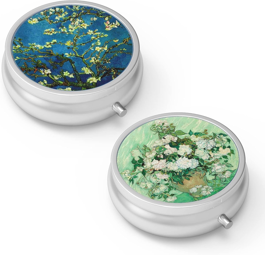 Pill Box 3 Compartiment petit cas de pilule, Portable pour Pocket ou Purse Pill Organizer Porte-conteneur Pill pour tenir les vitamines, médicaments, huile de poisson et suppléments(2PCS)