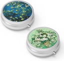 Pill Box 3 Compartiment petit cas de pilule, Portable pour Pocket ou Purse Pill Organizer Porte-conteneur Pill pour tenir les vitamines, médicaments, huile de poisson et suppléments(2PCS)