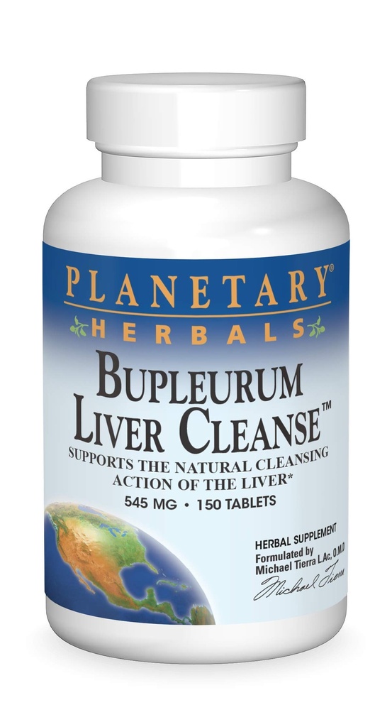 Herbes Planétaires Bupleurum Nettoyer le foie, soutient l'action nettoyante naturelle du foie*, 545 mg - 150 comprimés