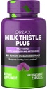 ORZAX Thistle de lait 250 mg - Détox de nettoyage du foie et soutien de réparation - supplément à base de plantes - 80% Silymarin normalisé, extrait de racine de dandelion et d'artichaut - végétalien et non-OGM - 120 capsules - 120 jours d'approvisionnement