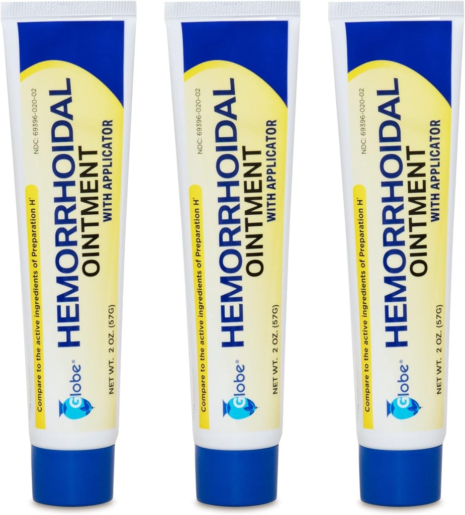 Soin de soulagement de la douleur hémorroïdale 2 oz (56g) par tube Traitement hémorroïde pour démangeaisons à action rapide, gonflement et soulagement maximal de la douleur de force (3 pack)
