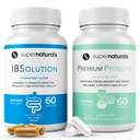 IBSolution Gut Health Bundle - All Natural Gut Health Support & Premium Probiotiques w/ 40 Million CFU pour le soutien des Bowels irréguliers, Bloating, Constipation, Gas, Douleur abdominale - 2 Pack (120 Caps)