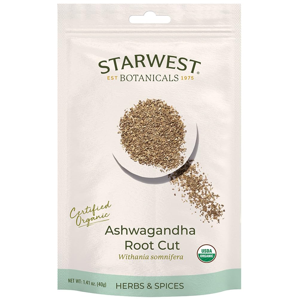 Starwest Botanicals Ashwagandha Racine coupée biologique Eco-Amis (1,41 oz)