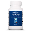 Groupe de recherche sur les allergies Vitamine K - Supplément de vitamine K1 et K2, complexe de vitamine K, MK-4, MK-7, vitamine D3, vitamine A - 90 Nombre