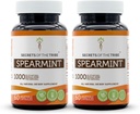 Secrets des Tribe Spearmint Capsules 1000 mg Spearmint (Mentha spicata) Feuille séchée, Supplément de soutien aux hormones pour femmes (2x60 Capsules)