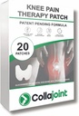 Patch de soulagement de la douleur au genou - Hydrogel pour la mobilité et le confort avec collagène et glucosamine - Low Odor, 20 Compte