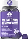 Melatonin Gummies 10mg 20mg for Adults, Extra Strength with L-Theanine, Ashwagandha, Magnesium, Turmeric, GABA, Lemon Balm and Chamomile for Supports Health Circadian Rhythm, Vegan Grape Flavor