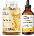 Gommies de racine de maca sauvage et biologique et ashwagandha Teinture 4 fl oz