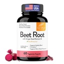 Sandhu's Beet Root Powder Capsules avec Bioperine.