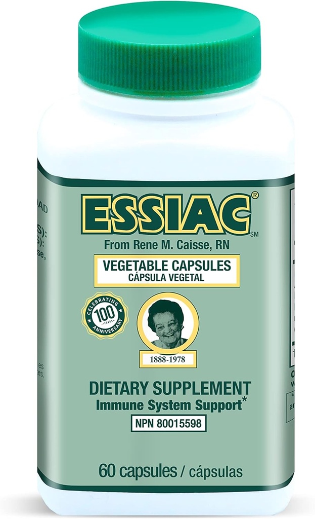 ESSIAC Tea All-Natural Herbal Extract Capsules – 60 Capsules | Powerful Antioxidant Blend to Help Promote Overall Health & Well-Being | Original Formula Since 1922