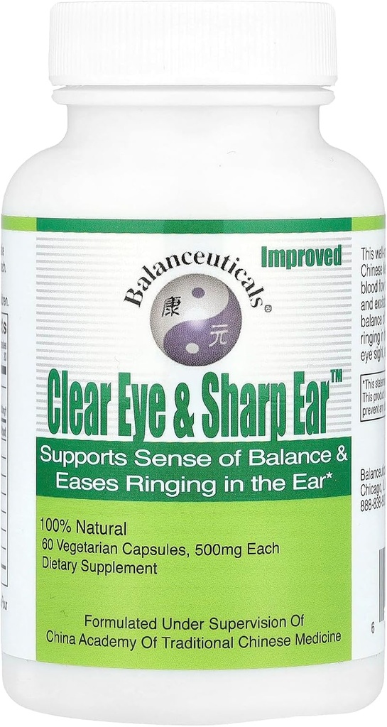Net Eye & Sharp Ear Dietary Supplement Capsules, 500 mg, 60 Compte de bouteille