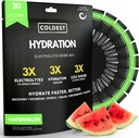 Hydratation la plus froide - Packs de poudre d'électrolytes - Non OGM & Pas de sucre artificiel - Mélange de boisson d'électrolyte - Facile ouvert bâton à usage unique goutte dans l'eau - 20 bâtons par paquet (Watermelon)