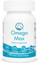 Omega Max - 60 Ct Enteric Coated, No Burp Fish Oil I Omega-3 EPA Supplément DHA I Coeur, Vision, Cerveau et Immeune Support, 2000mg/servage