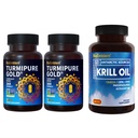Curcumine Turmère BioEmblem avec supplément d'huile de krill antarctique TurmiPure cliniquement étudié