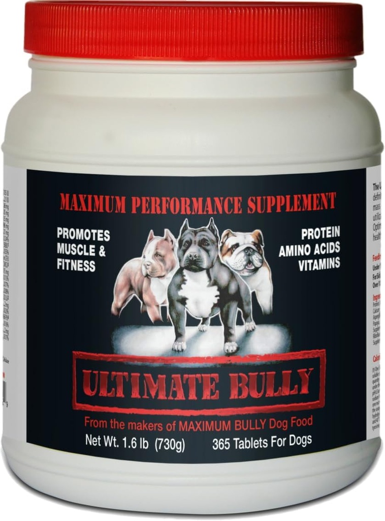 Supplément Canine Performance par Bully Maximum, 365 comprimés, fabriqués aux États-Unis ...