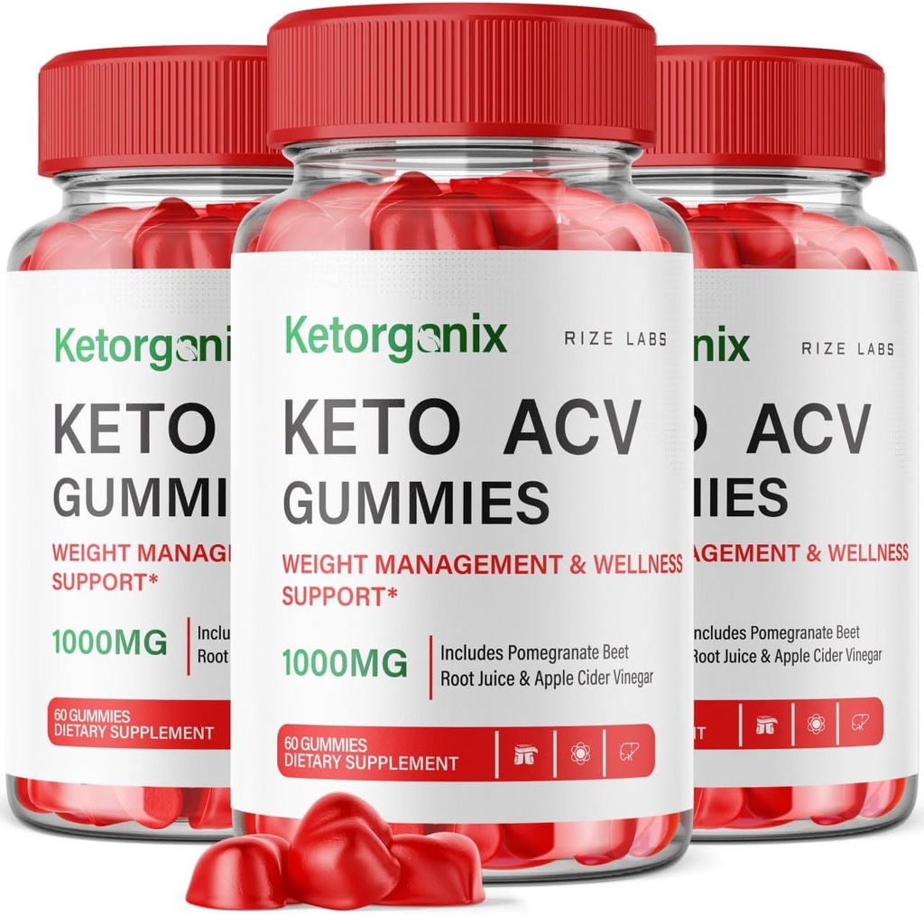 ize labs Ketorganix Keto ACV Gummies pour la perte de poids avancée Ketorganix Keto Gummies avec supplément de vinaigre de cidre de pomme Belly Fat Gomitas Pastillas (180 Gummies) (Pack de 3)
