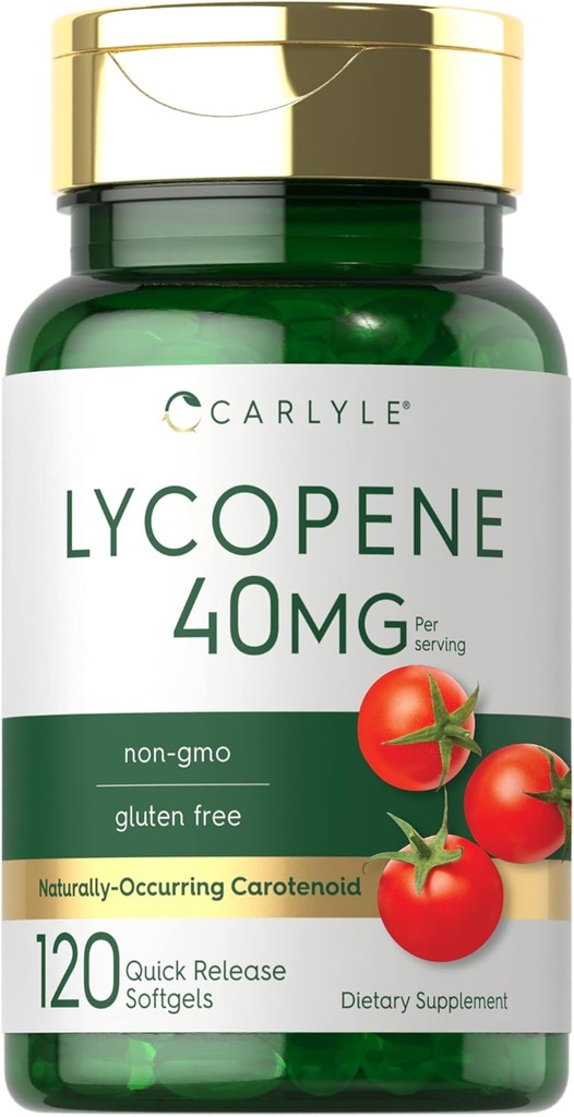 Carlyle Lycopène 40mg.120 Softgels.com Caroténoïde naturel.