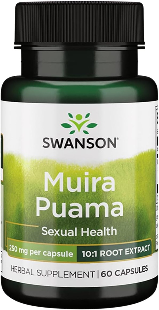 Swanson Muira Puama (10:1) 250 Milligrams 60 Capsules