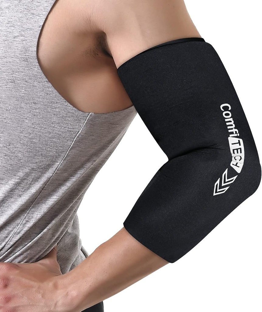 ComfiTECH Elbow Ice Pack Wrap, Multi-Use Ice Pack for Elbow, Arm, Knee and Calf, Flexible Ice Sleeve for Tennis Elbows, Golfers Arm, Muscle Relaxation, Large