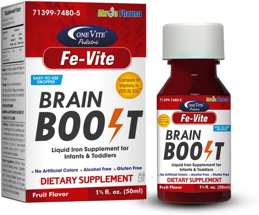 Supplément en fer liquide de 50ml, 1,66 Fl Oz (paquet de 1)